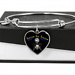 LGBT Pride Love Is Love Rainbow Jack Skellington Heart Pendant Necklace - Love Pride Heart Necklace LGBT Pride Love Is Love Rainbow Jack Skellington Heart Pendant Necklace - Love Pride Heart Necklace