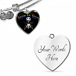 LGBT Pride Love Is Love Rainbow Jack Skellington Heart Pendant Necklace - Love Pride Heart Necklace LGBT Pride Love Is Love Rainbow Jack Skellington Heart Pendant Necklace - Love Pride Heart Necklace