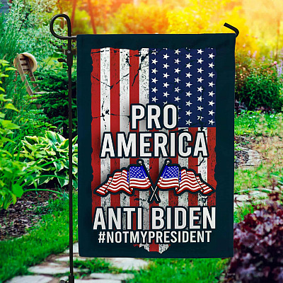 Pro America Anti Biden Not My President American Outdoor Garden Flag - House Flag - Wall Flag