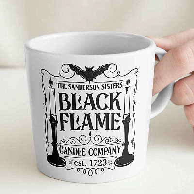 Alternative view of The Sanderson Sisters Black Flame Candle Company Est 1723 Ceramic Coffee Mug - Hocus Pocus Mug