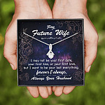 Personalized Saying To My Future Wife Soulmate I Not Be Your First Kiss Couple Whisper Alluring Beauty Necklace