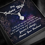 Personalized Saying To My Future Wife Soulmate I Not Be Your First Kiss Couple Whisper Alluring Beauty Necklace