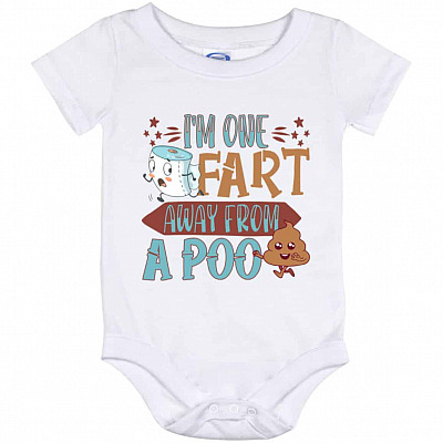 Poop Baby Onesie, White, Baby Onesie - 12 Month