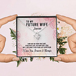 Personalized Name To My Future Wife Meeting You Was Fate Love Knot Pendant Necklace