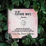 Personalized Name To My Future Wife Meeting You Was Fate Love Knot Pendant Necklace
