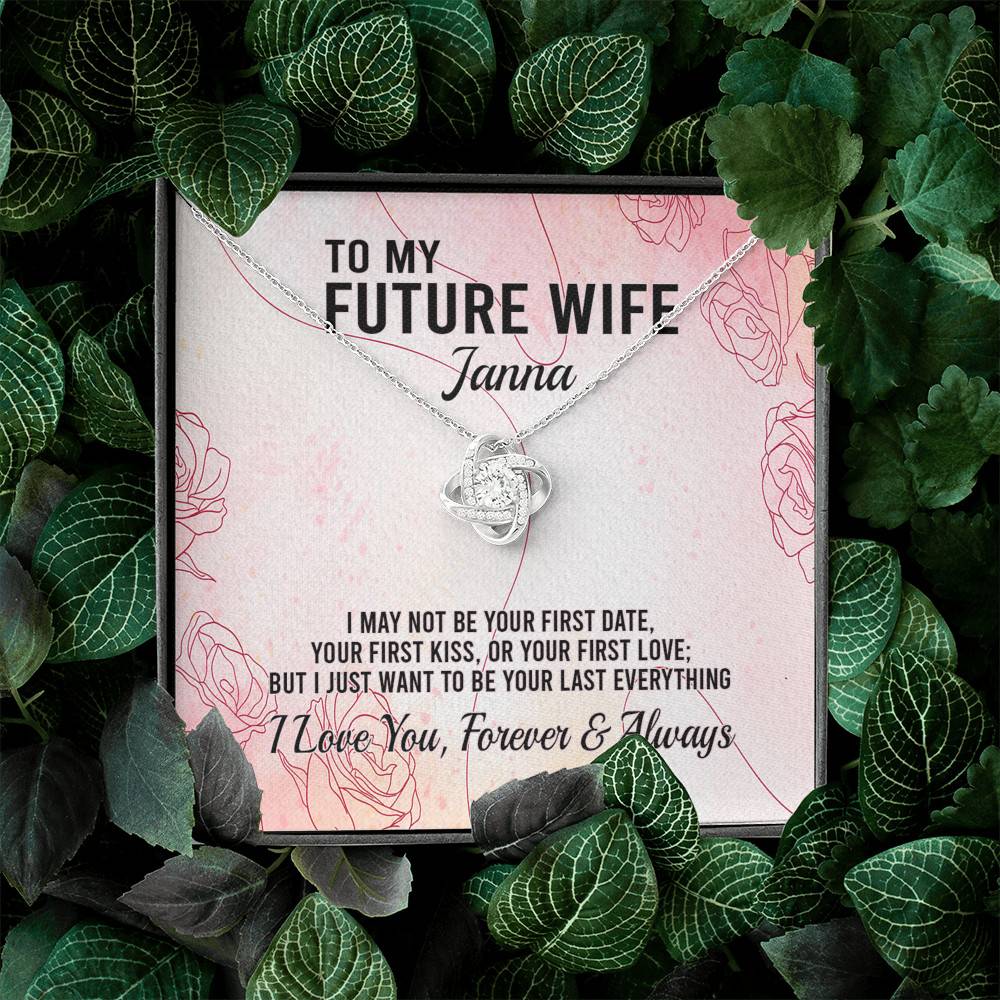 Personalized Name To My Future Wife Meeting You Was Fate Love Knot Pendant Necklace