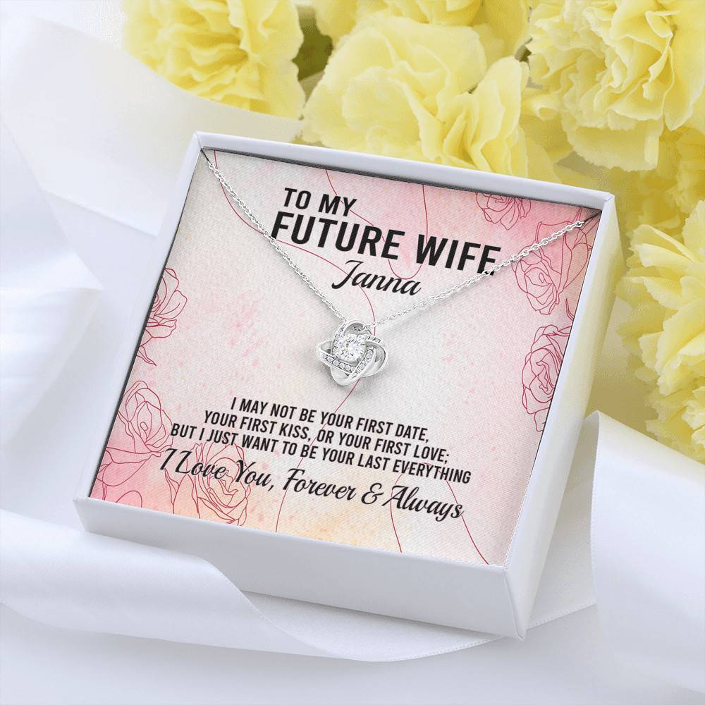 Personalized Name To My Future Wife Meeting You Was Fate Love Knot Pendant Necklace