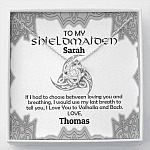 Personalized Name to My Shieldmaiden if I Had to Choose Between Loving You Love Knot Pendant Necklace - Love Knot Necklace Personalized Name to My Shieldmaiden if I Had to Choose Between Loving You Love Knot Pendant Necklace - Love Knot Necklace