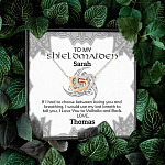 Personalized Name to My Shieldmaiden if I Had to Choose Between Loving You Interlocking Heart Necklace