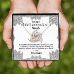 Personalized Name to My Shieldmaiden if I Had to Choose Between Loving You Interlocking Heart Necklace