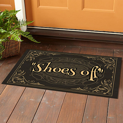 Alternative view of Shoes Off Funny Housewarming Gifts Please Take Off Your Shoes Entrance Indoor Outdoor Decorative Doormat