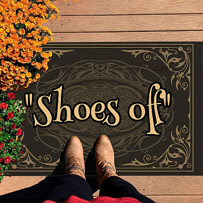 Shoes Off Funny Housewarming Gifts Please Take Off Your Shoes Entrance Indoor Outdoor Decorative Doormat