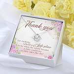 Teacher Thank You For Making School A Safe Place To Be When The World Became A Little Confusing Love Knot Necklace