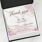Teacher Thank You For Making School A Safe Place To Be When The World Became A Little Confusing Infinity Heart Necklace