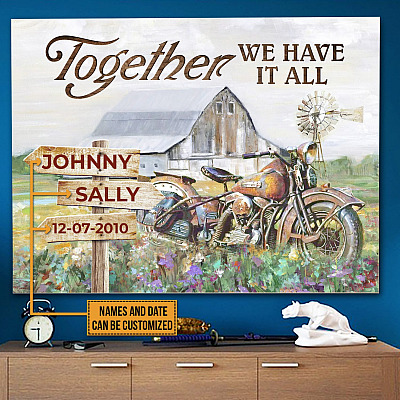 Alternative view of Personalized Couple Gift Together We Have It All Wrapped Framed Canvas Prints - Unframed Poster