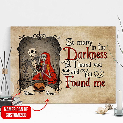 Personalized Couple Gift I Found You and You Found Me Wrapped Framed Canvas - Unframed Poster