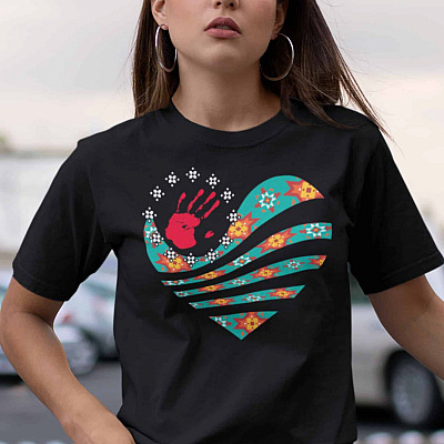 No More Stolen Sister Native American T-shirt - V-Neck Tee