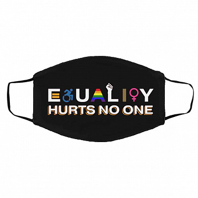 Equality Mask, Black, Cloth Face Cover – Medium/Large