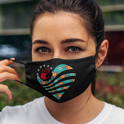 No More Stolen Sister Native American Washable Reusable Custom Printed Cloth Face Mask Cover