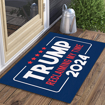 Alternative view of Trump 2024 Reclaiming My Time Entry Doormat - Donald Trump Political Indoor Outdoor Doormat