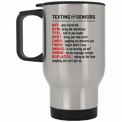 14 oz. Silver Travel Mug