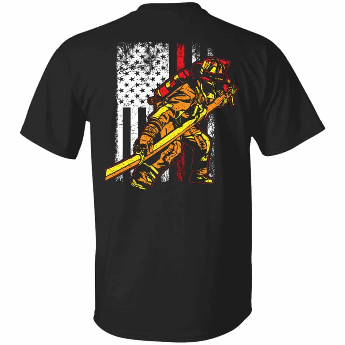 firefighter, Black, Unisex T-Shirt