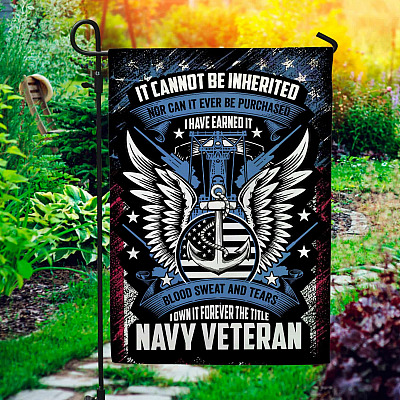 Navy Veterans American Garden Flag - Navy Veteran House Flag - Wall Flag