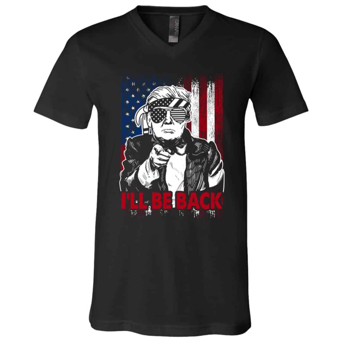 trump t, Black, V-Neck T-Shirt