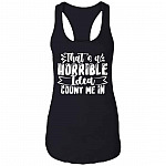 idea, Black, Ladies Racerback Tank