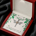 To My Daughter Life Doesn't Get Easier Your Wings Just Got Stronger Dragonfly Necklace