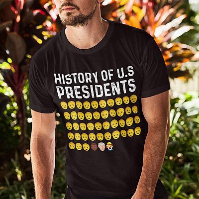 Alternative view of History of US President Funny Clown President T-Shirt - Funny Anti Biden Shirt