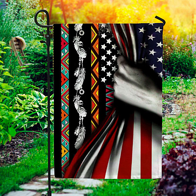 Native American Pride Decorative Garden Flag - Indoor Outdoor Flag - House Flag