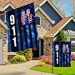 4KT. 911 Never Forget 30x40-Side 1 Garden & House Mockup 3