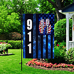 4KT. 911 Never Forget 30x40-Side 1 Garden Flag Mockup 2