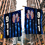 4KT. 911 Never Forget 30x40-Side 1 House Flag Mockup 2 Side-1