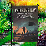 10MH. Veteran day Flag 30x40 Garden Flag Mockup 1