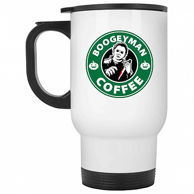 14 oz. White Travel Mug