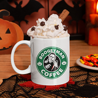 Alternative view of Boo-gey-man Coffee Ceramic Coffee Mug - Beer Stein - Water Bottle - Color Changing Mug - Horror Coffee Mug