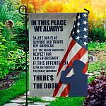 5KNG. Salute Our Flag 30x40 SIDE 1 Garden Flag Mockup 1