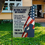 5KNG. Salute Our Flag 30x40 SIDE 1 Garden Flag Mockup 3