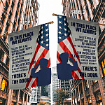 5KNG. Salute Our Flag 30x40 SIDE 1 House Flag Mockup 2 Side-1