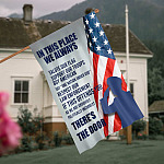 5KNG. Salute Our Flag 30x40 SIDE 1 House Flag Mockup 4