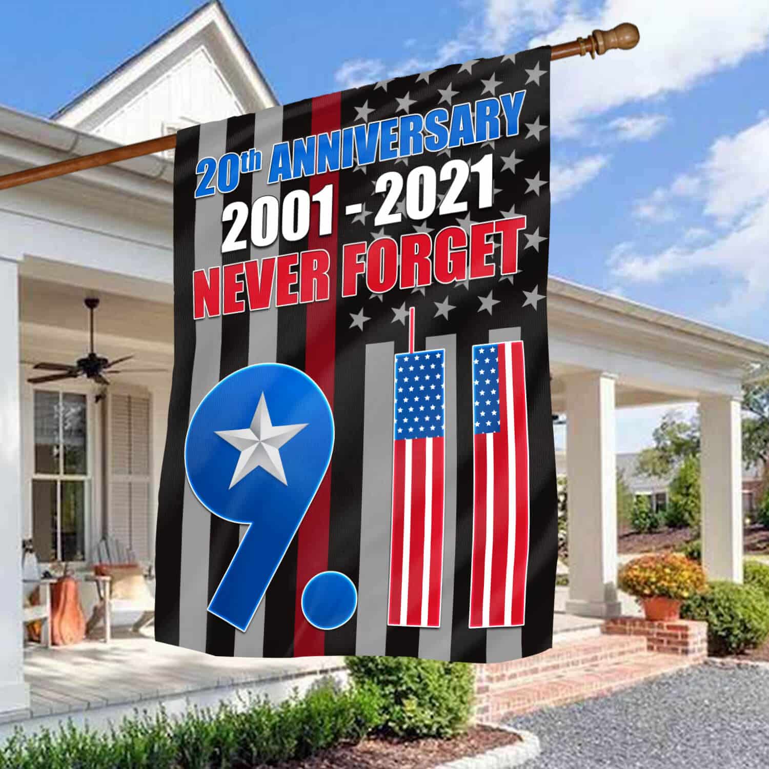 4HV. 911 Ani_1 30x40 House Flag Mockup 3