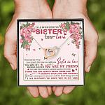 To A Wonderful Sister In Law I Am Blessed To Have You In My Life Interlocking Hearts Pendant Necklace