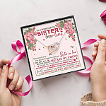 To A Wonderful Sister In Law I Am Blessed To Have You In My Life Interlocking Hearts Pendant Necklace