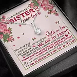 To A Wonderful Sister In Law I Am Blessed To Have You In My Life Alluring Beauty Necklace Sister In Law Gifts