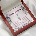 Congratulations Wonderful Journey Of Motherhood Ahead Mama To Be Alluring Beauty Necklace - Mom To Be Gifts