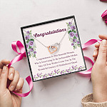 Congratulations Wonderful Journey Of Motherhood Ahead Mama To Be Interlocking Hearts Pendant Necklace