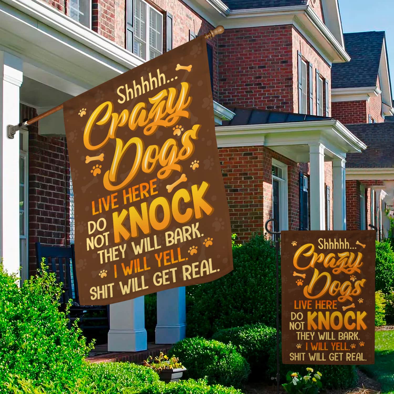 4O. Crazy Dogs-30x40 Garden & House Mockup 2