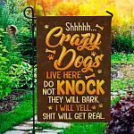 4O. Crazy Dogs-30x40 Garden Flag Mockup 1